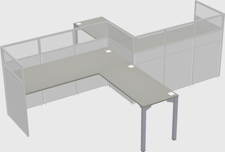 L-shape cubicles