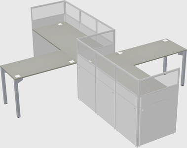 L-shape cubicles