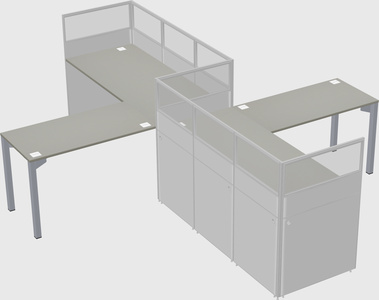 L-shape cubicles