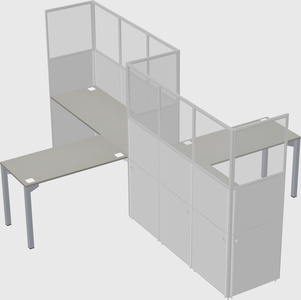 L-shape cubicles