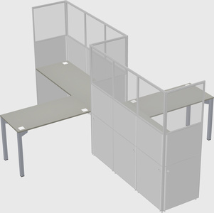 L-shape cubicles