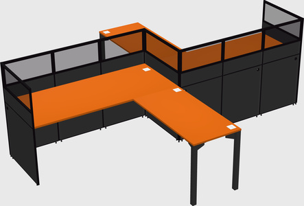 L-shape cubicles