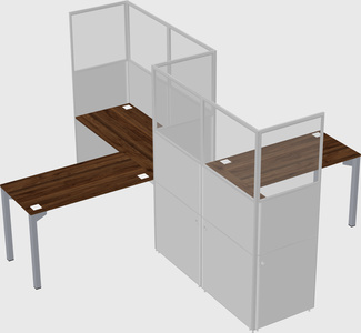 L-shape cubicles