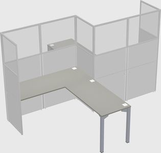 L-shape cubicles
