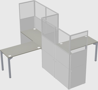 L-shape cubicles