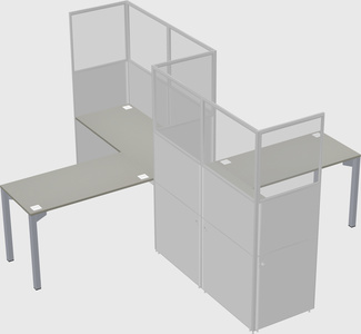 L-shape cubicles