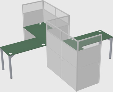 L-shape cubicles