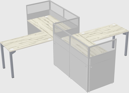 L-shape cubicles
