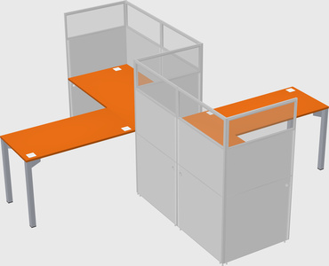 L-shape cubicles