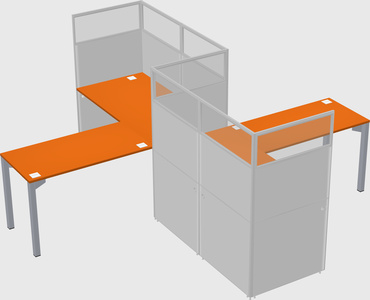 L-shape cubicles