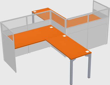 L-shape cubicles
