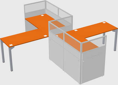 L-shape cubicles