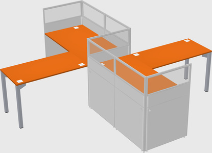 L-shape cubicles