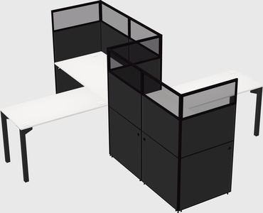 L-shape cubicles