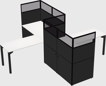 L-shape cubicles