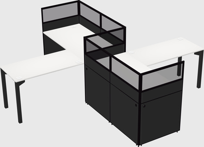 L-shape cubicles