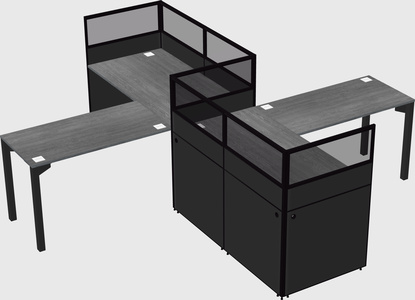 L-shape cubicles
