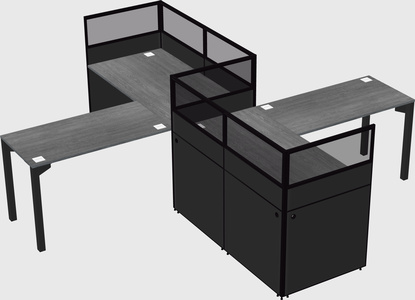 L-shape cubicles
