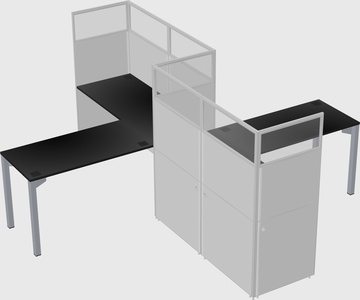 L-shape cubicles