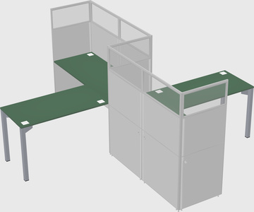 L-shape cubicles