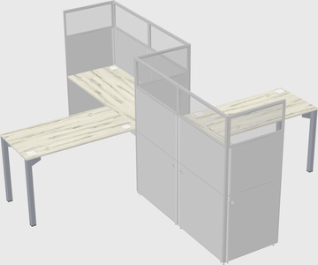 L-shape cubicles
