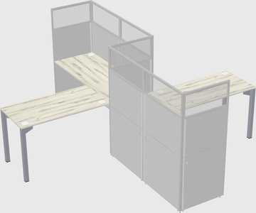L-shape cubicles