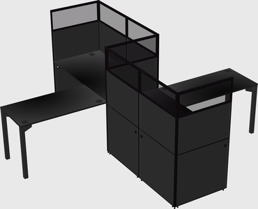 L-shape cubicles