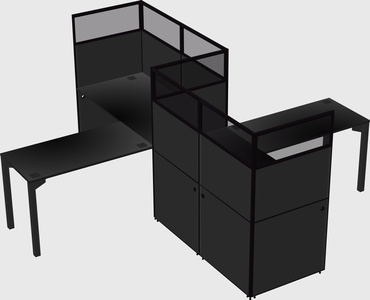 L-shape cubicles