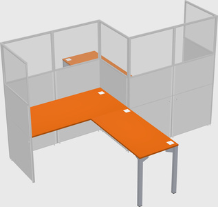 L-shape cubicles