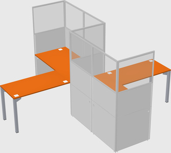 L-shape cubicles