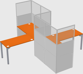 L-shape cubicles