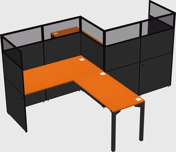 L-shape cubicles