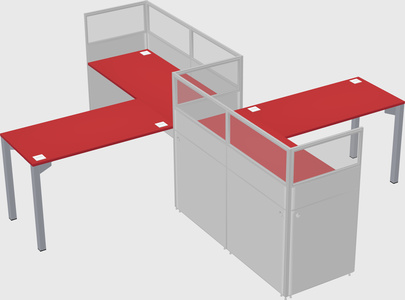 L-shape cubicles
