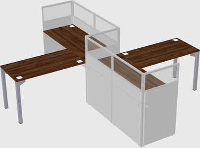 L-shape cubicles