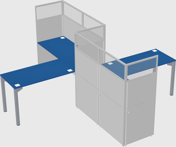 L-shape cubicles