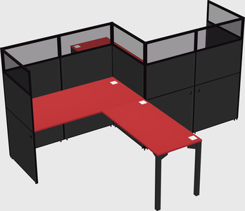 L-shape cubicles