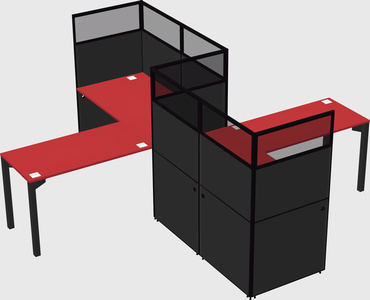 L-shape cubicles