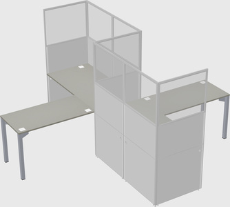 L-shape cubicles