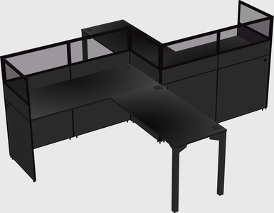 L-shape cubicles