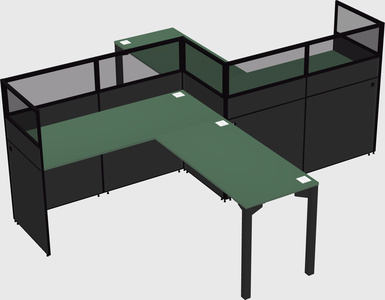 L-shape cubicles