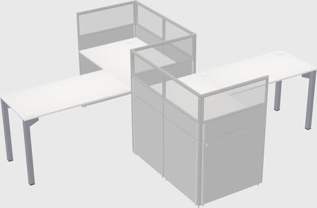 L-shape cubicles