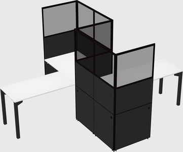 L-shape cubicles
