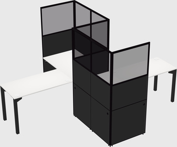 L-shape cubicles