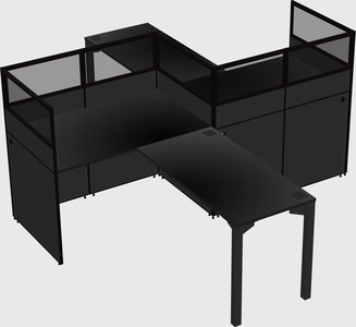 L-shape cubicles
