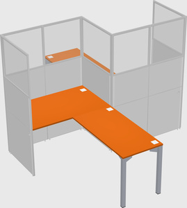 L-shape cubicles