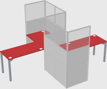 L-shape cubicles