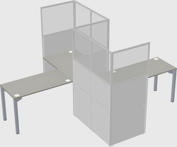 L-shape cubicles