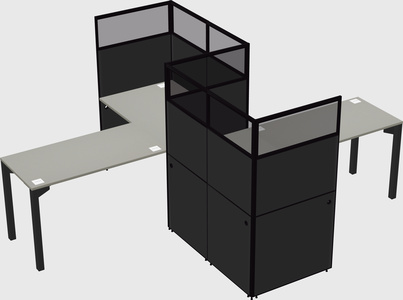 L-shape cubicles