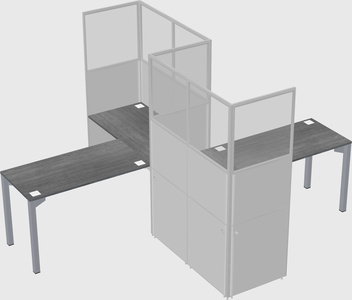 L-shape cubicles