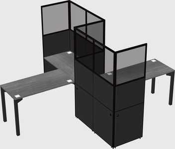 L-shape cubicles